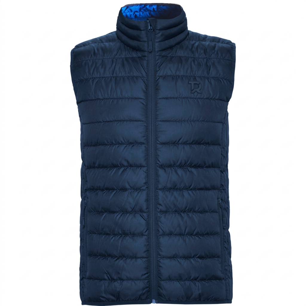 GILET WARM con monogramma piccolo tono su tono sul lato cuore