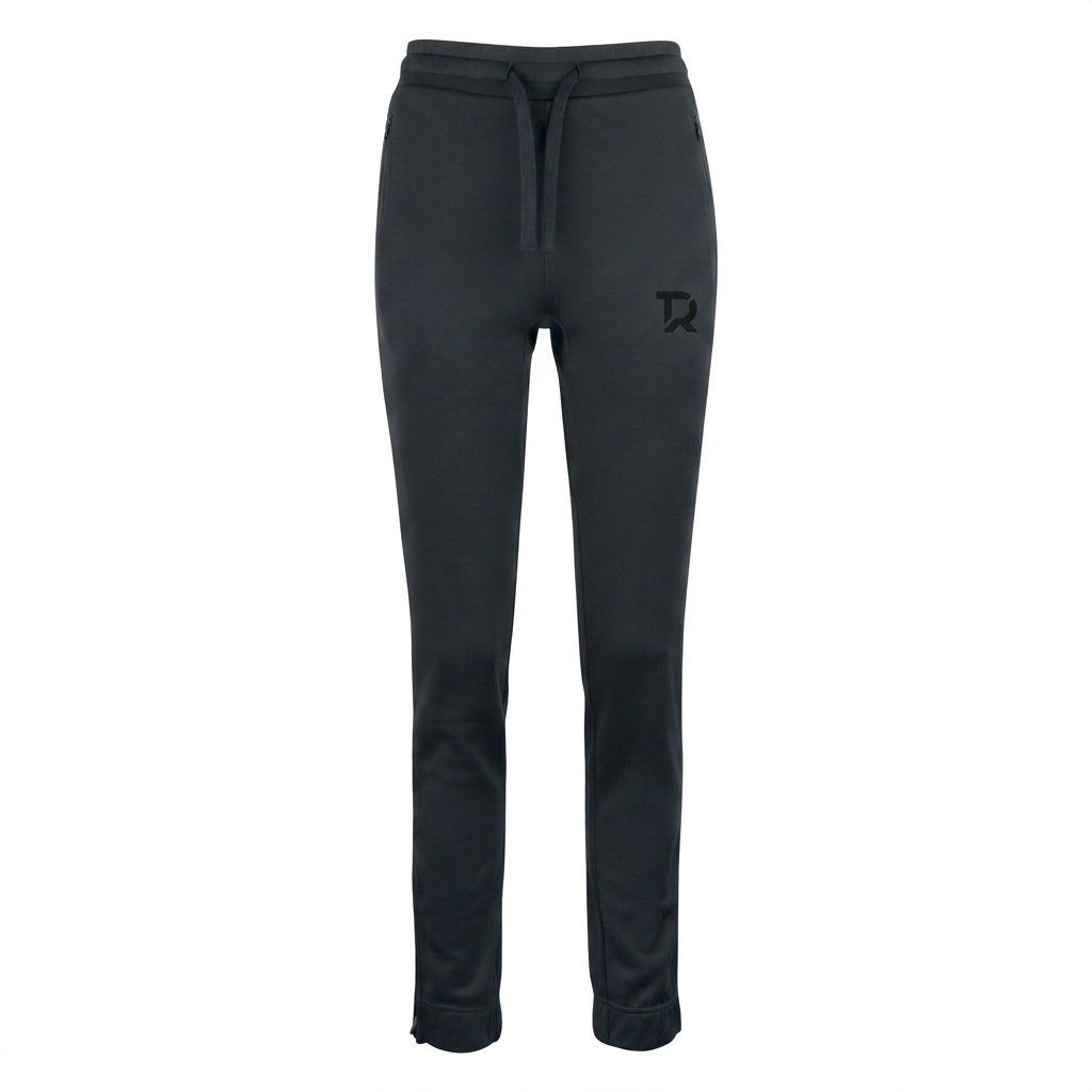 Pantalone Active antracite con logo TR nero sulla coscia sinistra, a destra per chi guarda