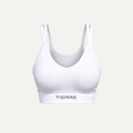 Top sportivo bianco TIERRE vista frontale su canvas quadrato con margini ampi