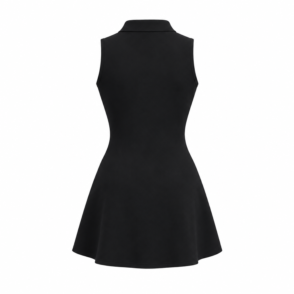 Vestito sportivo nero TIERRE, vista posteriore ricostruita