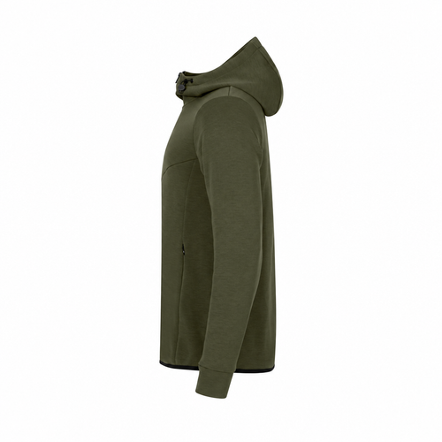 AIRLAYER Full-Zip Hoodie TIERRE verde militare, vista laterale