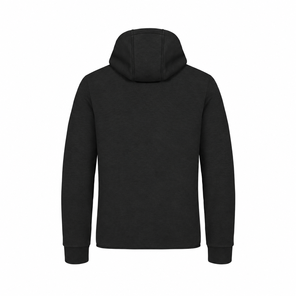 Felpa full-zip con cappuccio nera TIERRE, retro