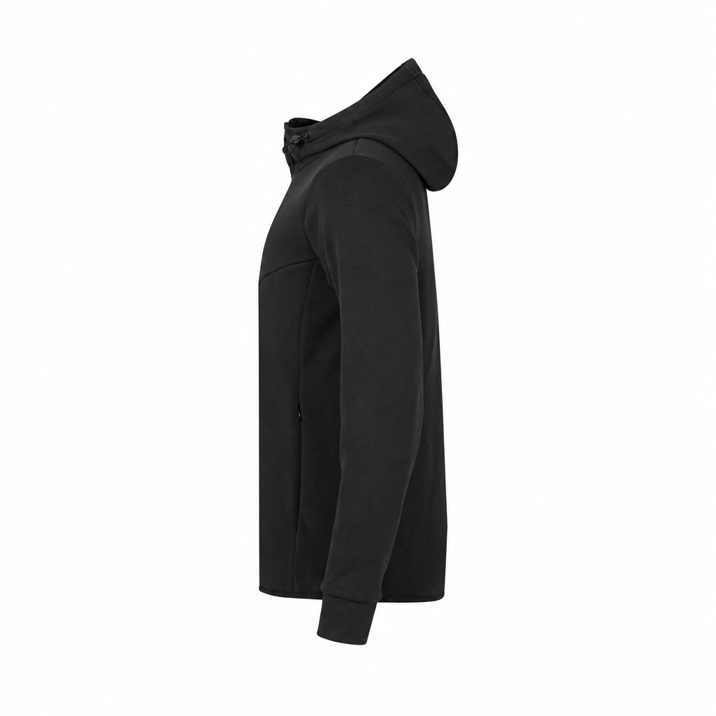 AIRLAYER Full-Zip Hoodie TIERRE nera, vista laterale