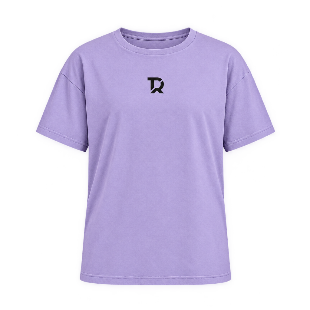T-SHIRT FLOW LILLA con monogramma nero centrale