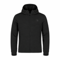 Felpa full-zip con cappuccio nera TIERRE con logo TR tono su tono lato cuore