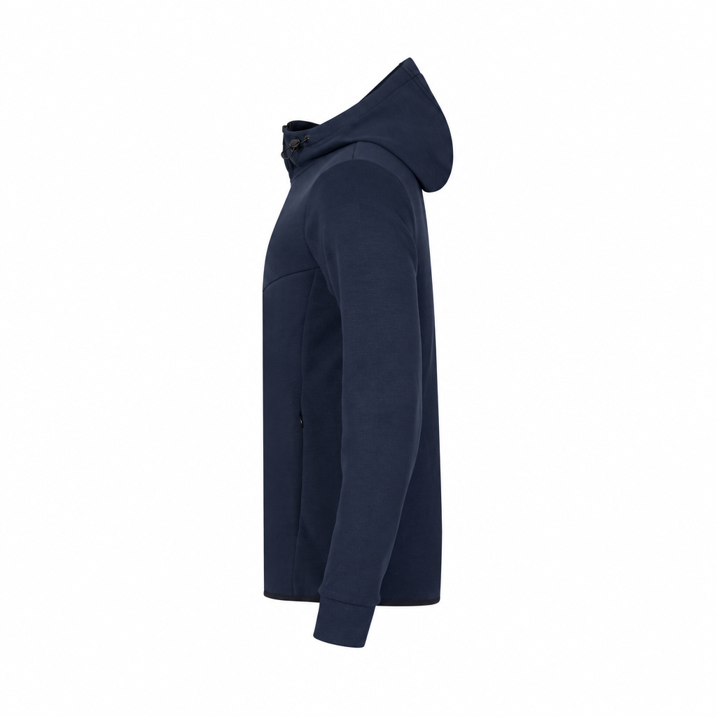 AIRLAYER Full-Zip Hoodie TIERRE blu navy, vista laterale