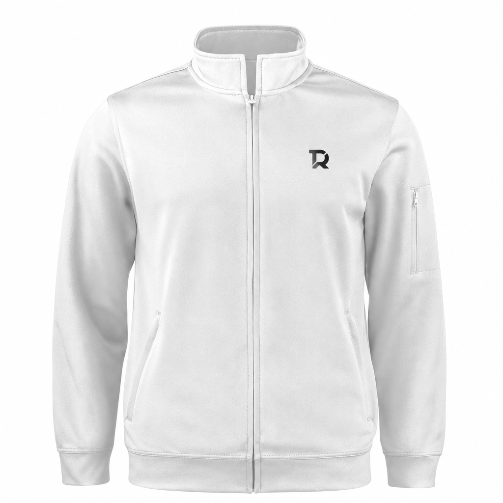 Felpa full-zip bianca TIERRE con logo lato cuore