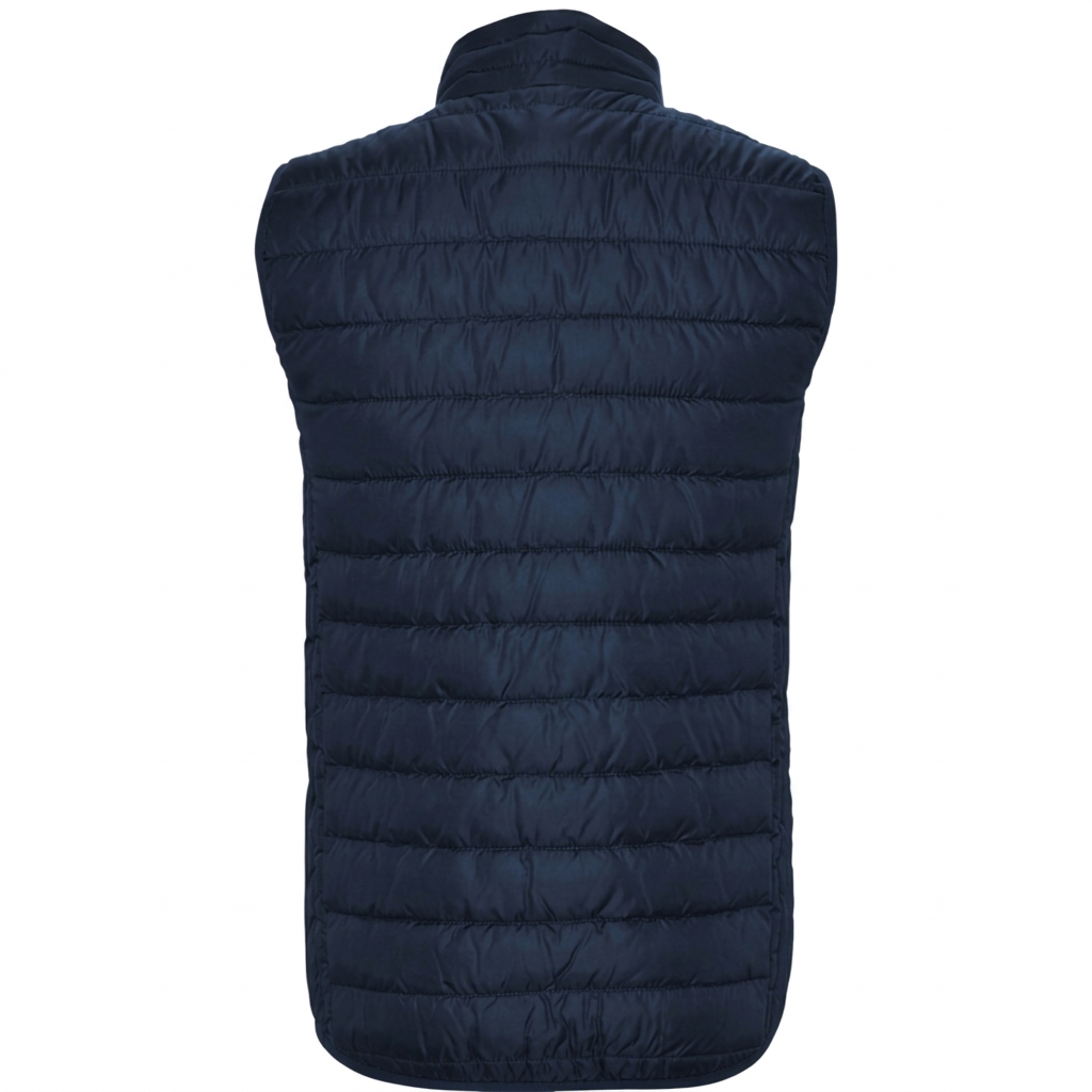Retro del GILET WARM su fondo bianco