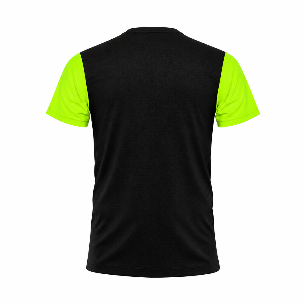 Retro T-shirt gialla fluo con maniche gialle