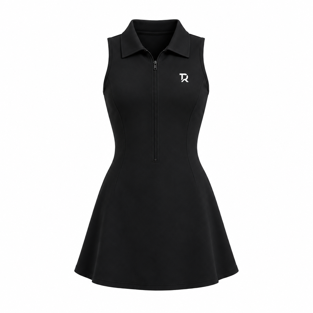 Vestito nero isolato con logo bianco lato cuore